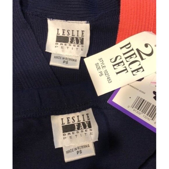 NWT Vintage 2 pc Set Leslie Fay Midi Skirt & Long Sleeve Knit Top Petite Small - Picture 5 of 5